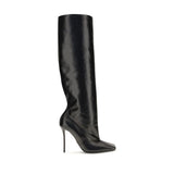 Dolce & Gabbana Black Calf Leather Bos Taurus High Heel Boots