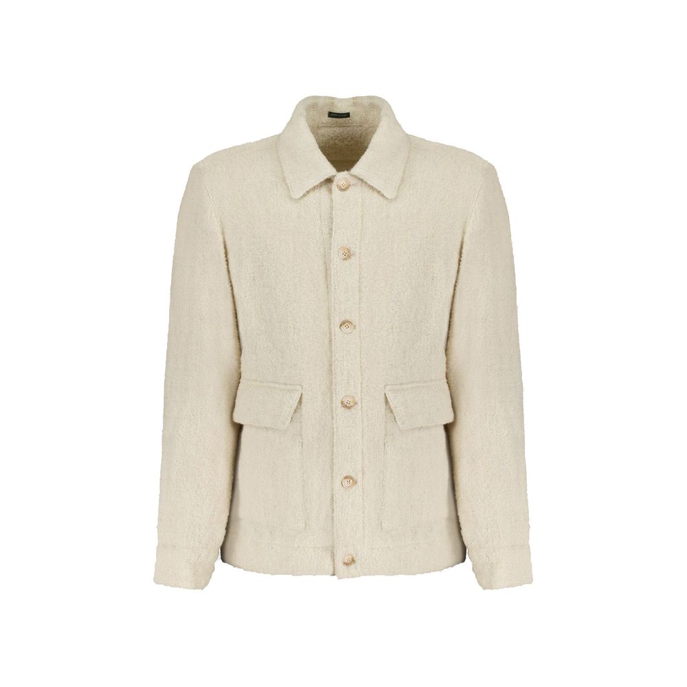 Autore Beige Virgin Wool Full-Length Jacket