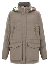 Brunello Cucinelli Beige Wool Parka