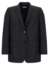 Alberto Biani Gray Wool Blazer