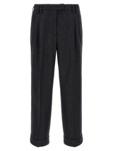 Alberto Biani Gray Wool Casual Pants