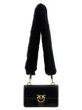 PINKO Black Calfskin Shoulder Bag