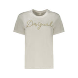 Desigual White Cotton T-Shirt