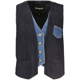 Desigual Blue Cotton Waistcoat
