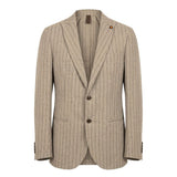 Roberto Pepe Luxury Beige Linen Men Jacket