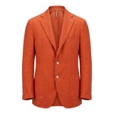 Roberto Pepe Luxury Orange Linen Men Jacket