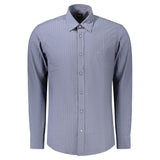 Hugo Boss Blue Cotton Mens Shirt