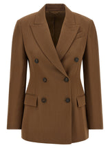 Brunello Cucinelli Brown Virgin Wool Blazer