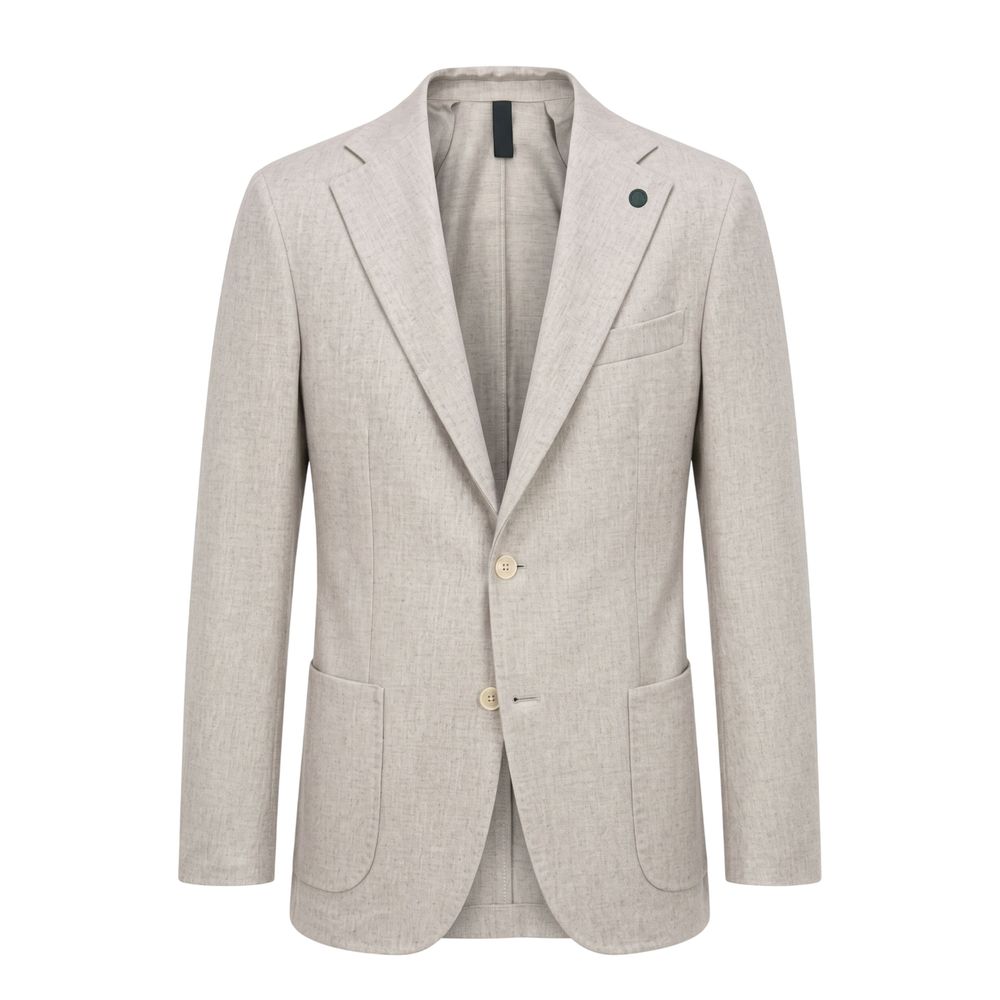 Roberto Pepe Luxury Grey Wool Men Jacket