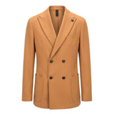 Roberto Pepe Luxury Brown Wool Men Jacket