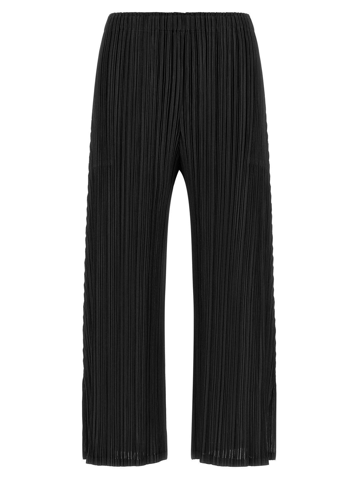 PLEATS PLEASE ISSEY MIYAKE Black Polyester Casual Pants