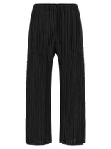 PLEATS PLEASE ISSEY MIYAKE Black Polyester Casual Pants
