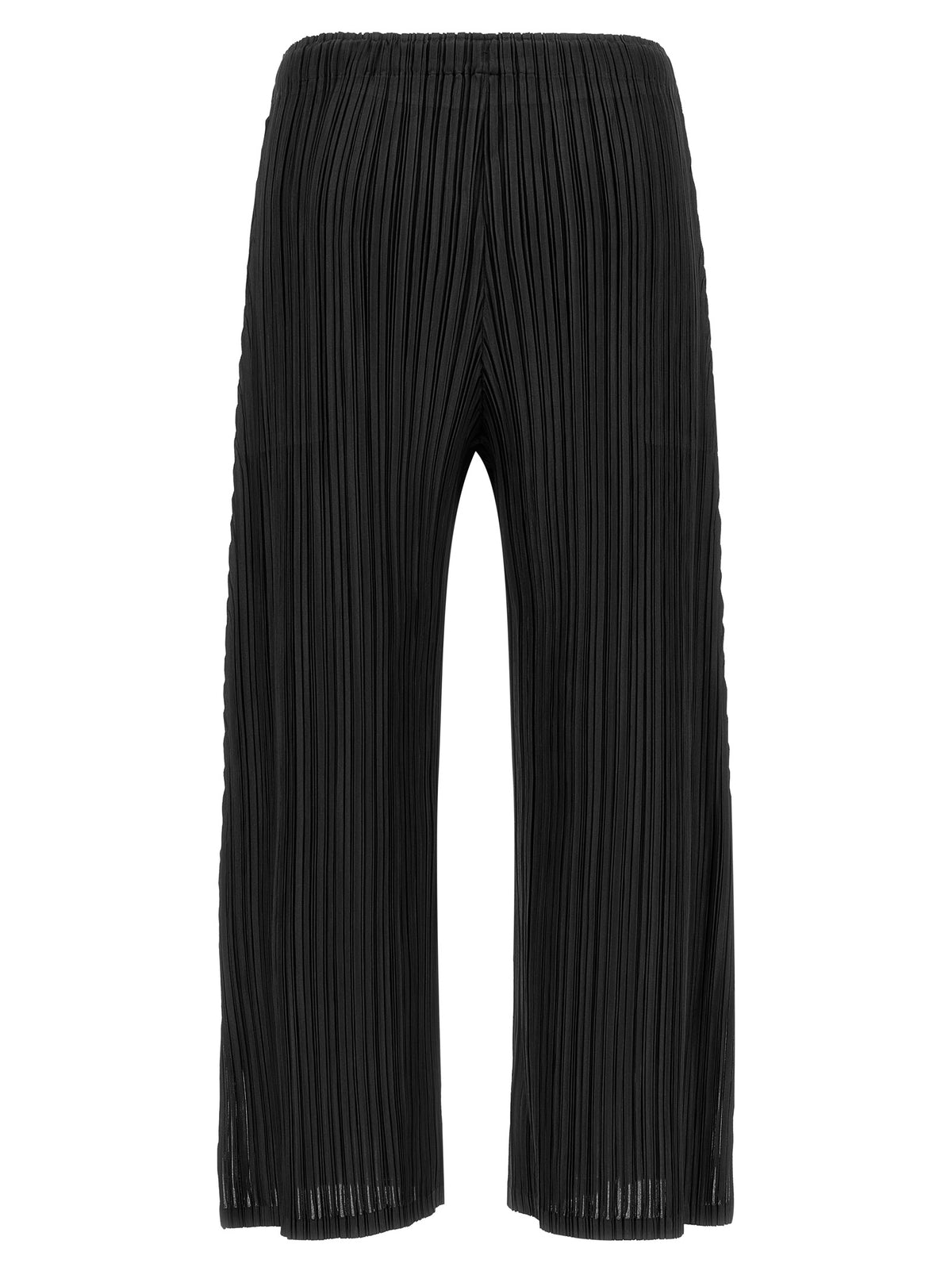 PLEATS PLEASE ISSEY MIYAKE Black Polyester Casual Pants