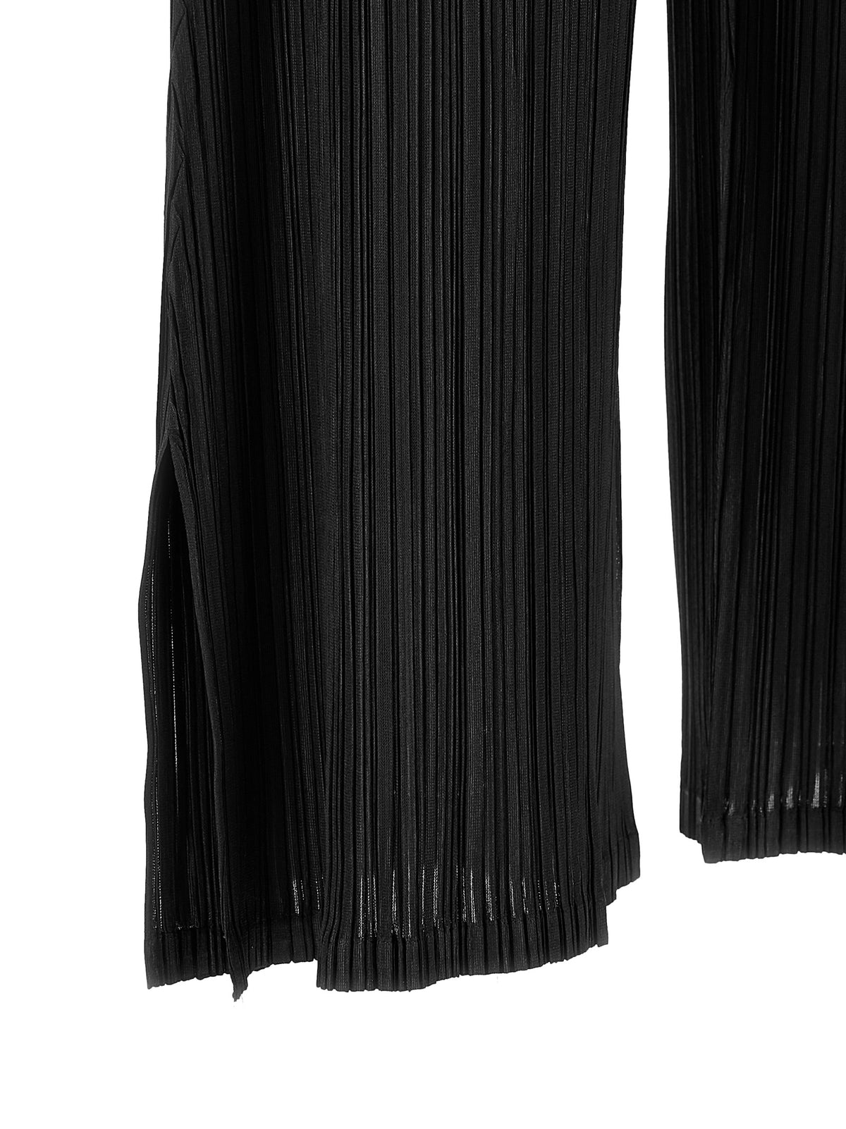 PLEATS PLEASE ISSEY MIYAKE Black Polyester Casual Pants