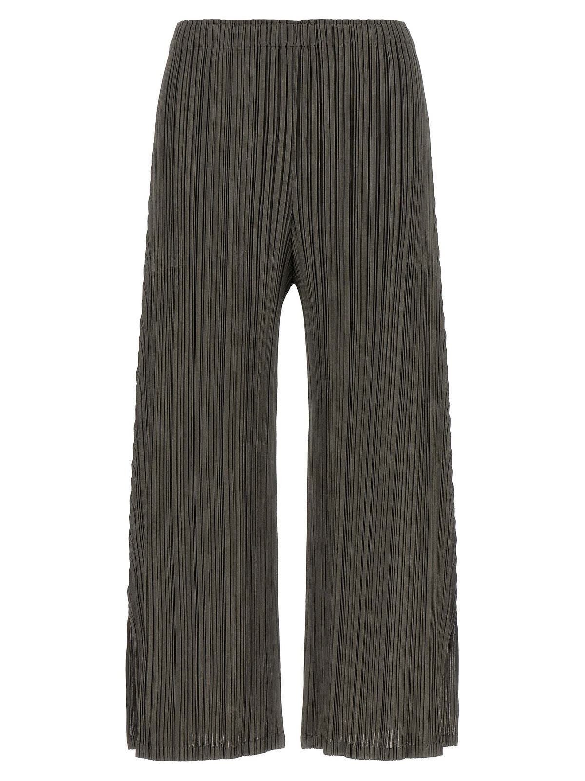 PLEATS PLEASE ISSEY MIYAKE Gray Polyester Casual Pants