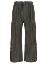 PLEATS PLEASE ISSEY MIYAKE Gray Polyester Casual Pants
