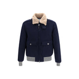 Brunello Cucinelli Blue Cashmere Full-Length Jacket