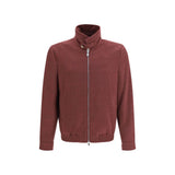 Brunello Cucinelli Bordeaux Wool Oves Aries Full-Length Jacket