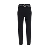 Self-Portrait Black Viscose Leggings