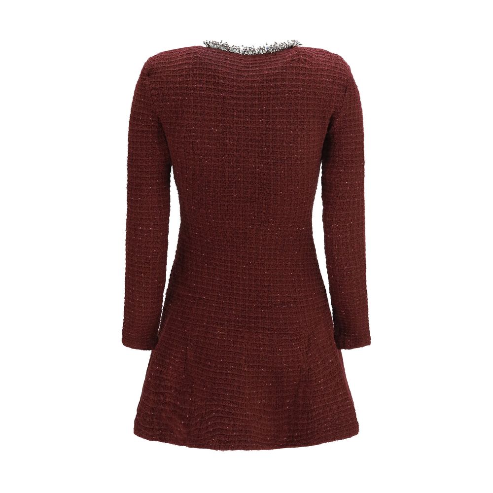 Self-Portrait Bordeaux Polyester Casual Dress