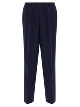CELLAR DOOR Blue Virgin Wool Casual Pants