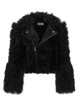 Fendi Black Lamb Leather Biker Jacket