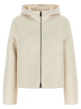 Fendi White Virgin Wool Full-Length Jacket