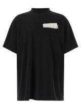 Balenciaga Black Cotton T-Shirt - Silver Tape Graphic