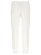 Lacoste White Cotton Joggers (Workout Pants)