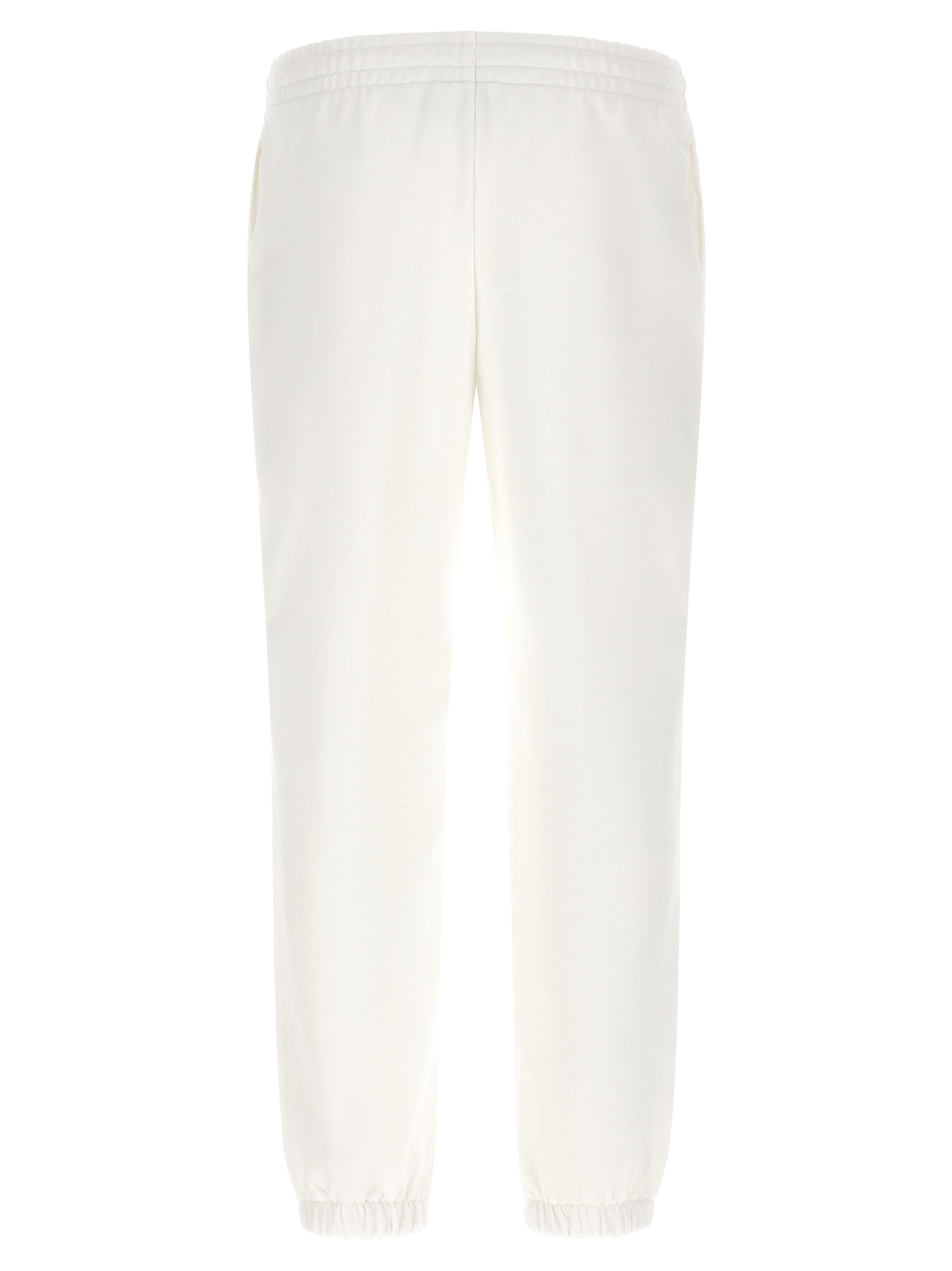 Lacoste White Cotton Joggers (Workout Pants)