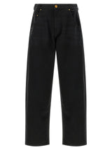 WILLY CHAVARRIA Black Cotton Relaxed Fit Jeans