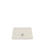 Alexander McQueen White Calf Leather Bos Taurus Shoulder Bag