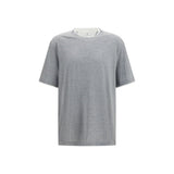 Brunello Cucinelli Gray Cotton T-Shirt