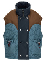 MARBELL Blue Polyamide Sleeveless Jacket