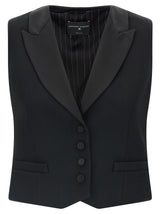Ermanno Scervino Black Viscose Sleeveless Jacket