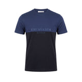 Trussardi Beachwear Blue Cotton Men T-Shirt