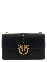 PINKO Black Goatskin Crossbody Bag