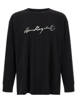 MM6 Maison Margiela Black Cotton Long Sleeve T-Shirt