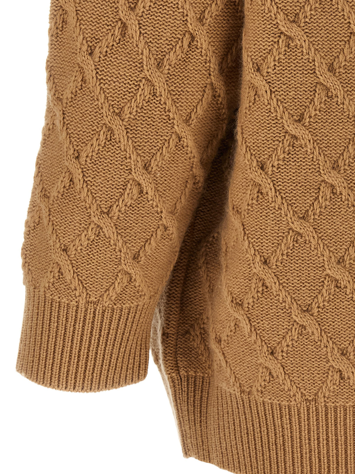 Max Mara Beige Wool Cardigan