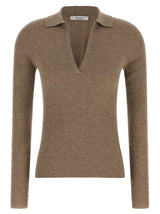Max Mara Beige Cashmere Polo Shirt
