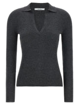 Max Mara Gray Cashmere Polo Shirt