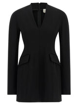 Sportmax Black Viscose Short Dress