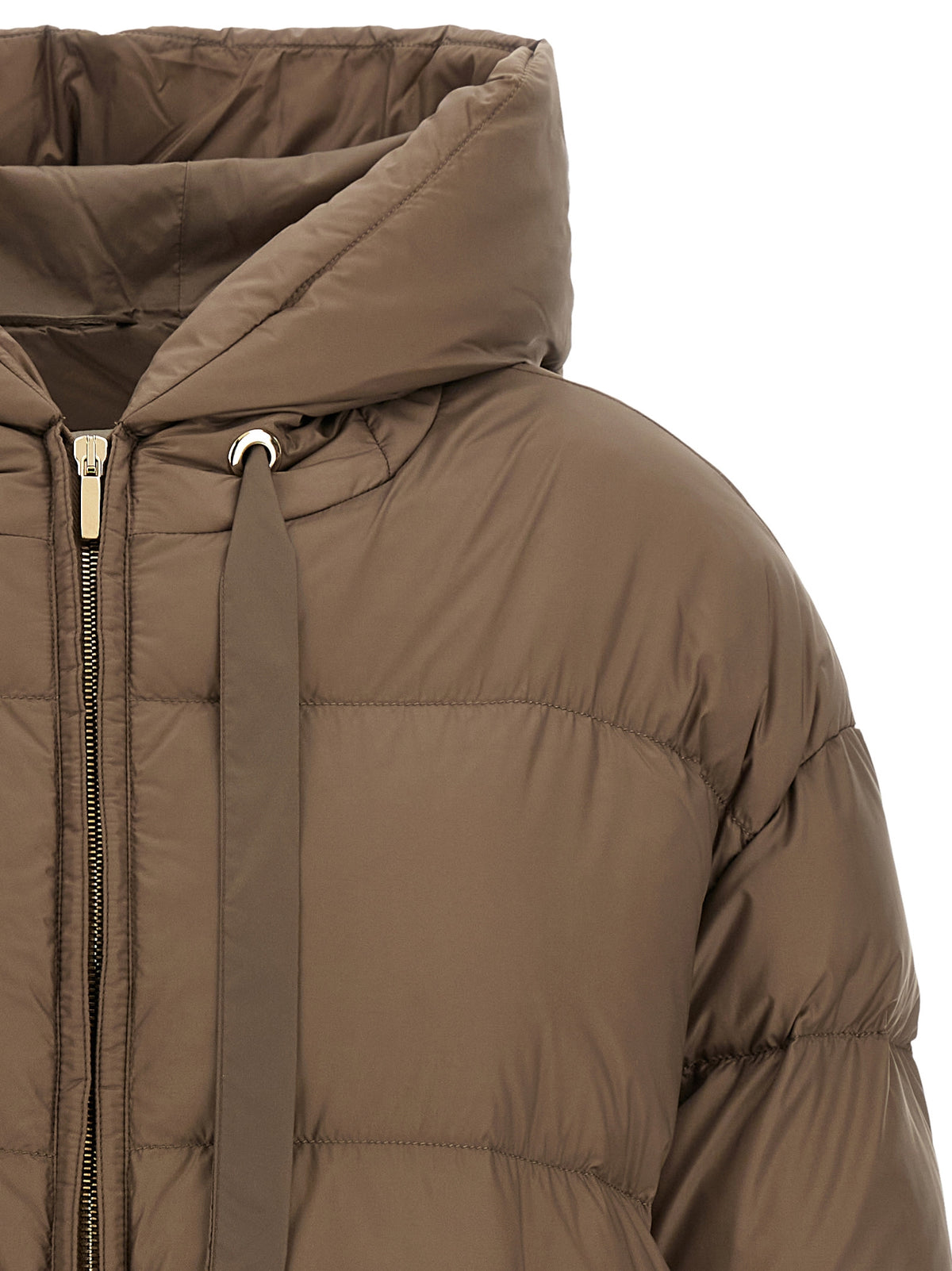 Max Mara Brown Polyamide Full-Length Jacket