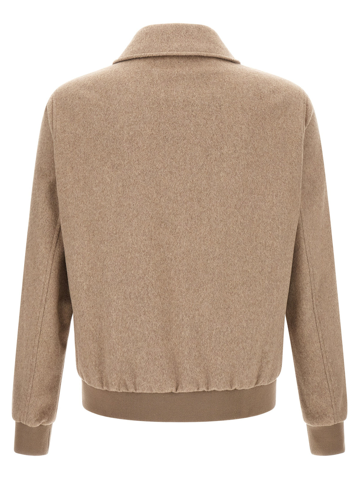 Pal Zileri Beige Wool Full-Length Jacket