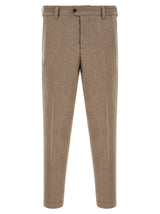 PT Torino Beige Virgin Wool Casual Pants
