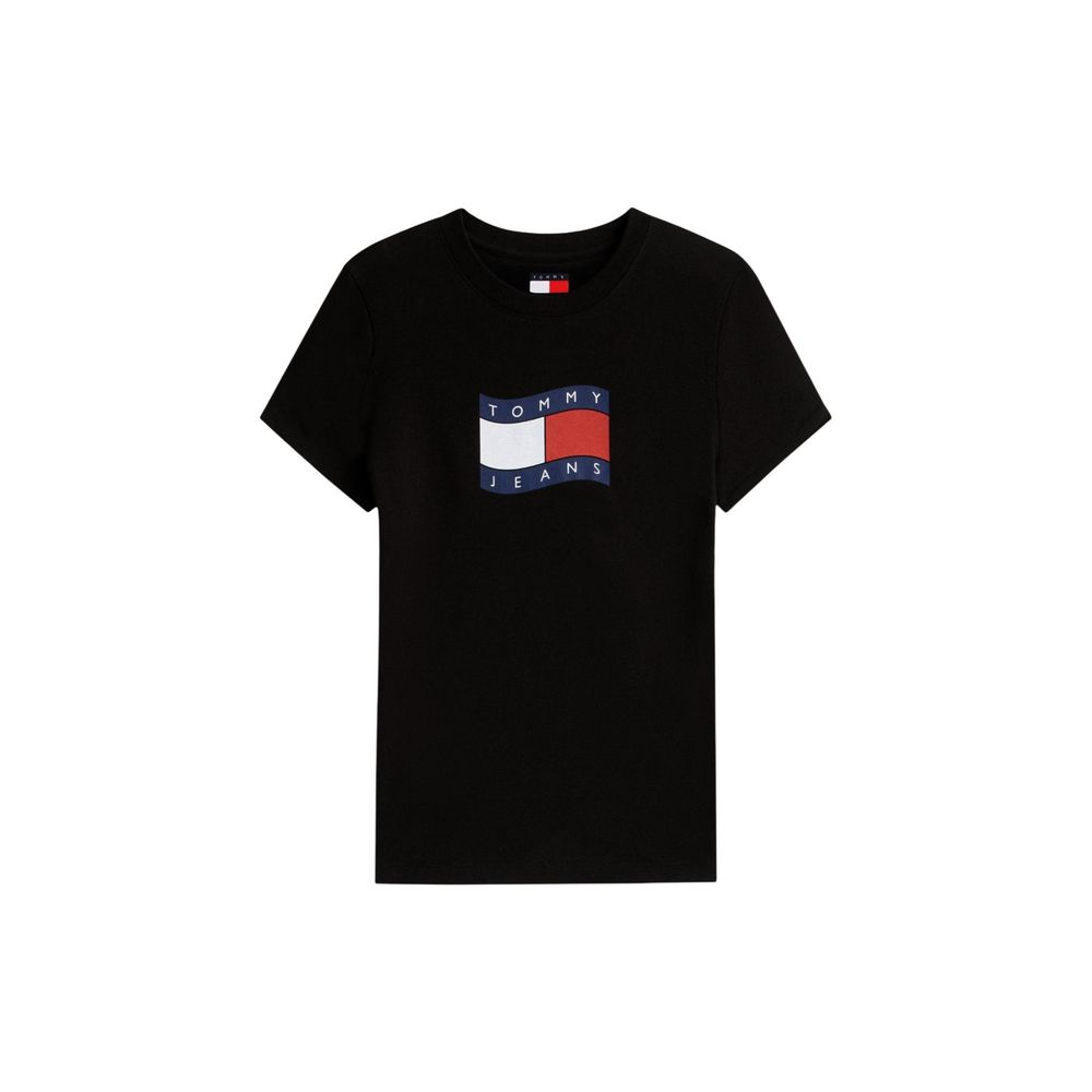 T-shirt en coton recyclé noir Tommy Hilfiger Jeans - DW0DW22781