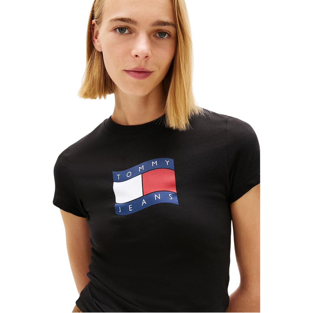 T-shirt en coton recyclé noir Tommy Hilfiger Jeans - DW0DW22781