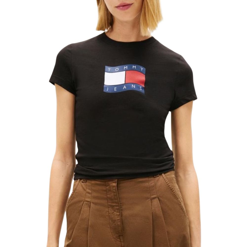 T-shirt en coton recyclé noir Tommy Hilfiger Jeans - DW0DW22781