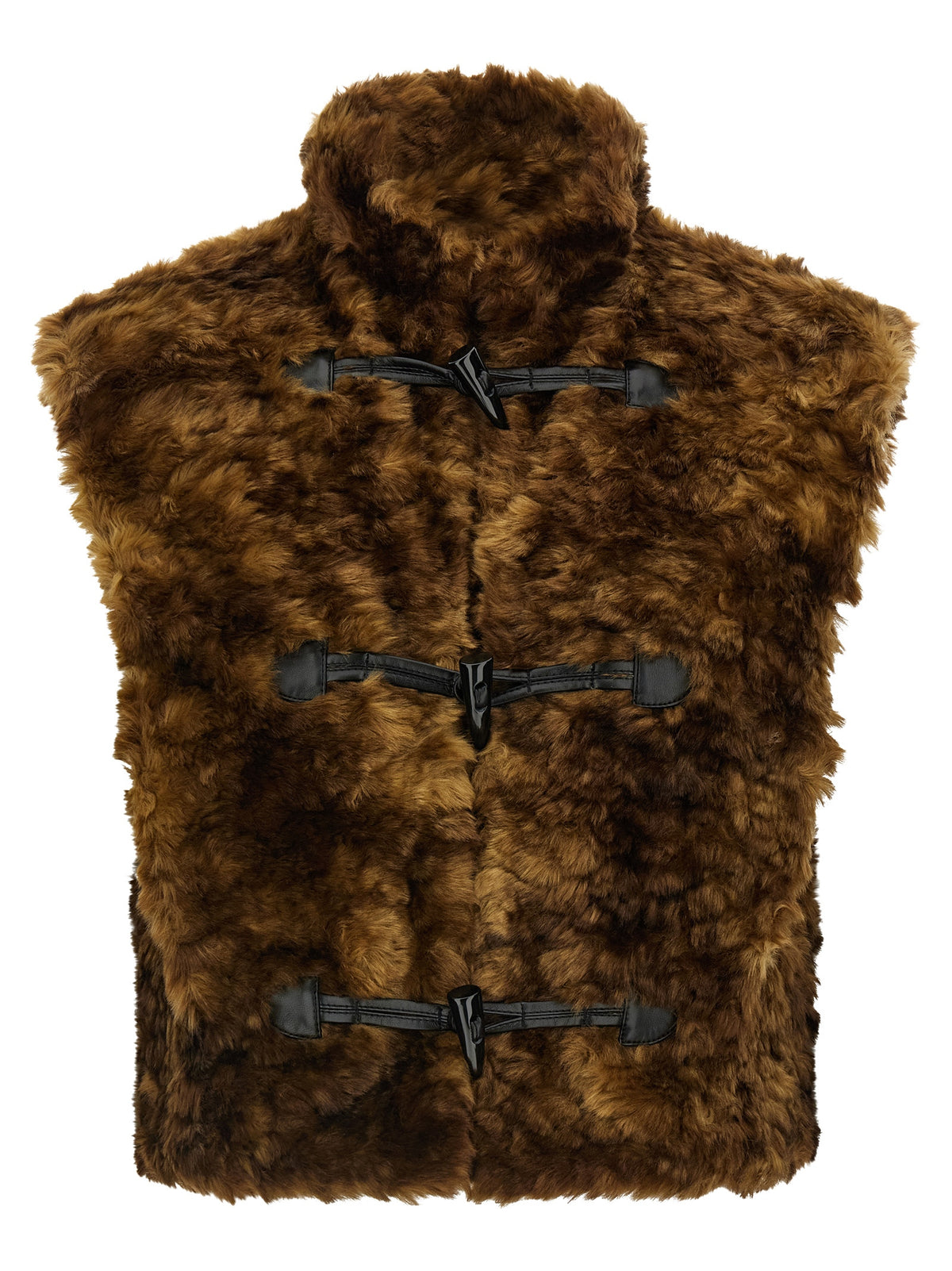 Isabel Marant Étoile Brown Marabou Sleeveless Jacket