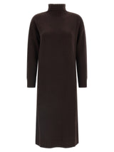 Max Mara Brown Wool Midi Dress
